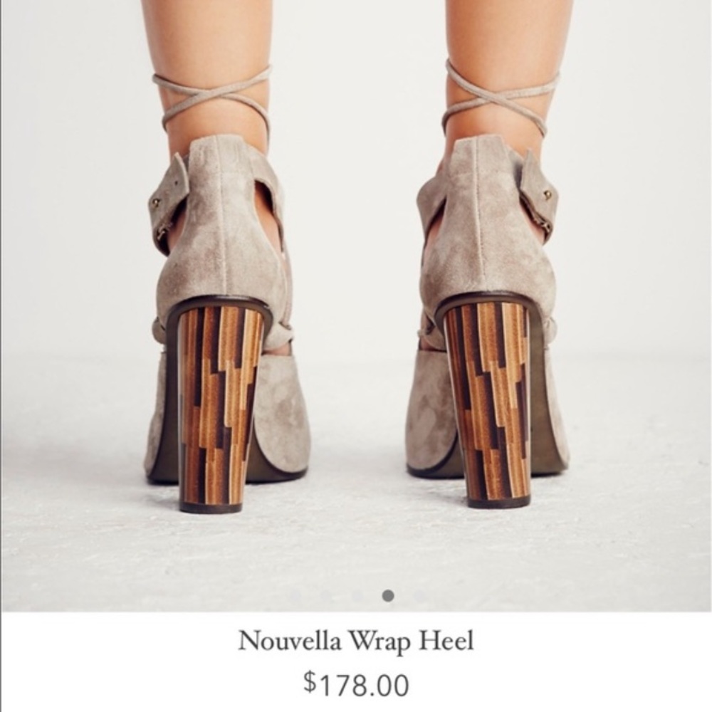 Free People Nouvella Wrap Suede Heels - Picture 5 of 11